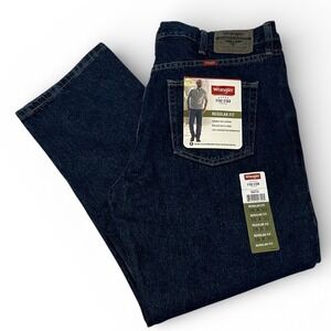 Wrangler Regular Fit Jeans Mens 38x30 Blue New Five Star Premium Denim 96501MR